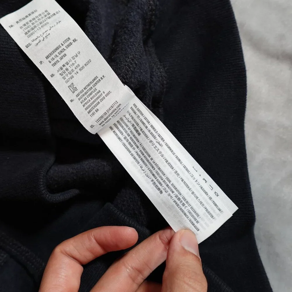 Abercrombie And Fitch New York Script Sweatshirt Mens M Slim Fit Blue - Picture 4 of 8